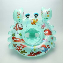 Детский круг надувной в виде крабике с сиденьямями фото